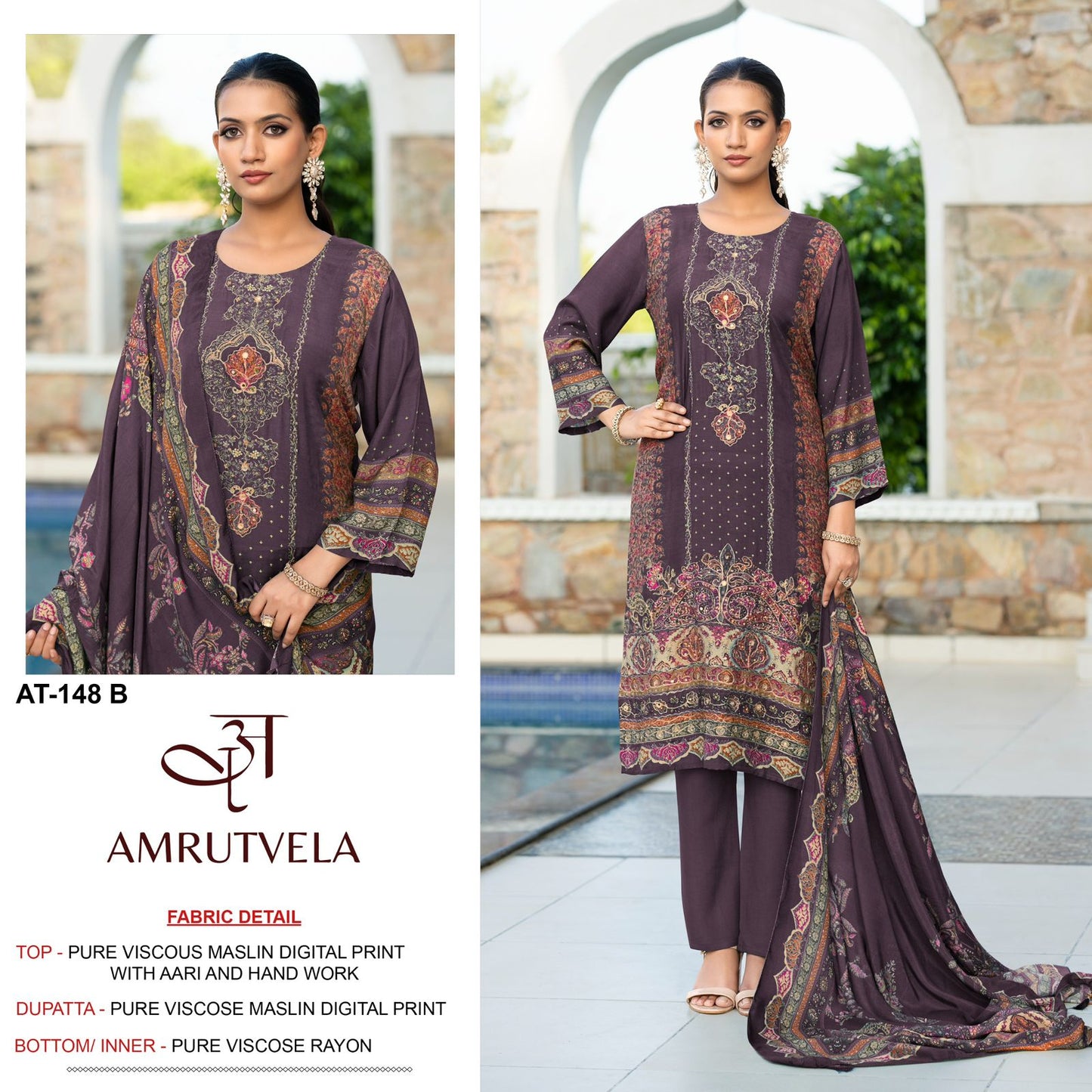 At-148 B Amrutvela Printed Pakistani Salwar Suits