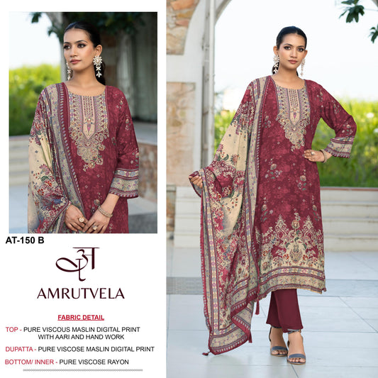 At-150 B Amrutvela Hand Work Pakistani Salwar Suits