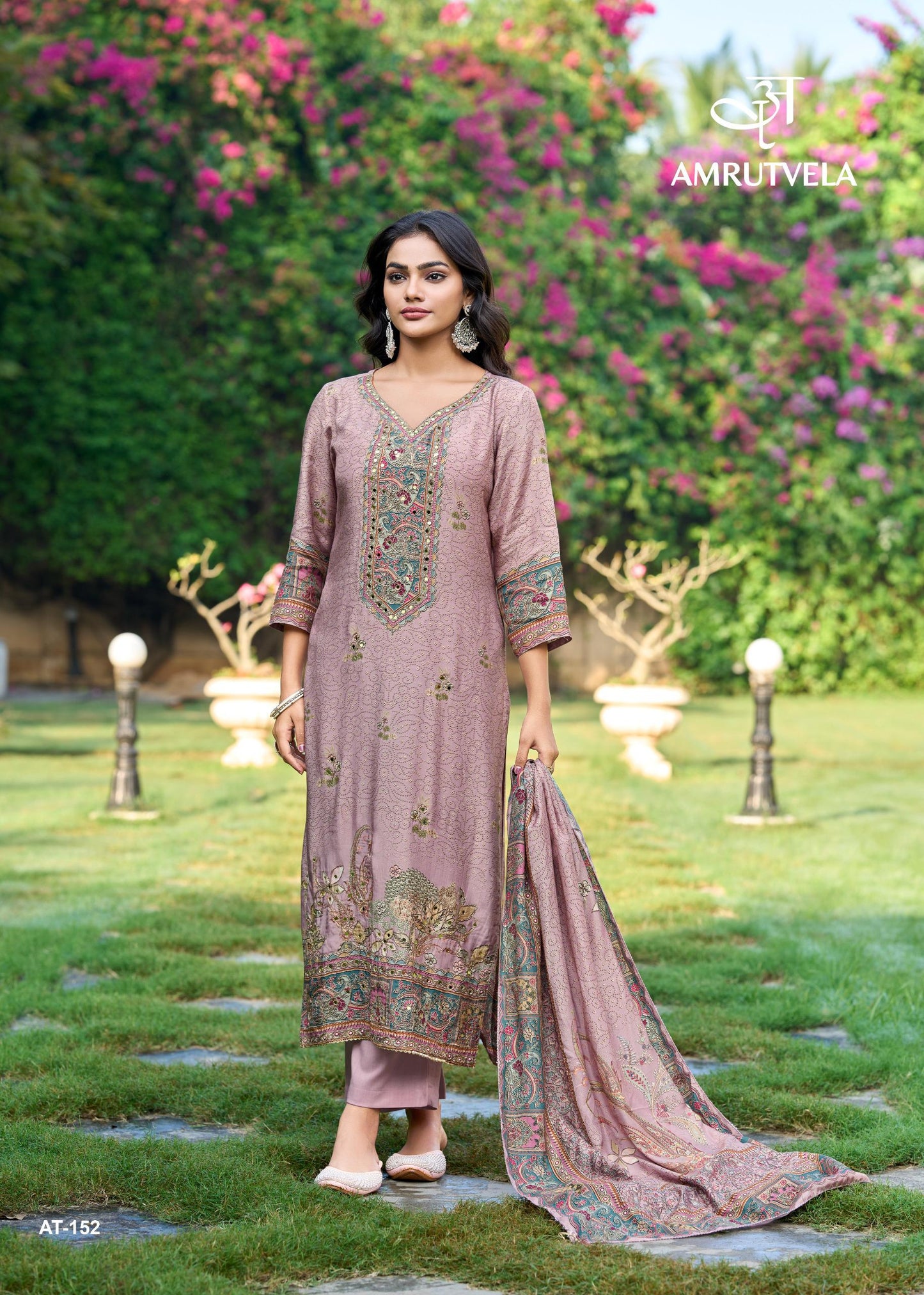 At-152-A Amrutvela Pure Viscose Pakistani Salwar Suits