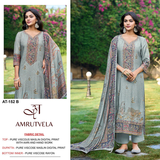 At-152-B Amrutvela Pure Viscose Pakistani Salwar Suits