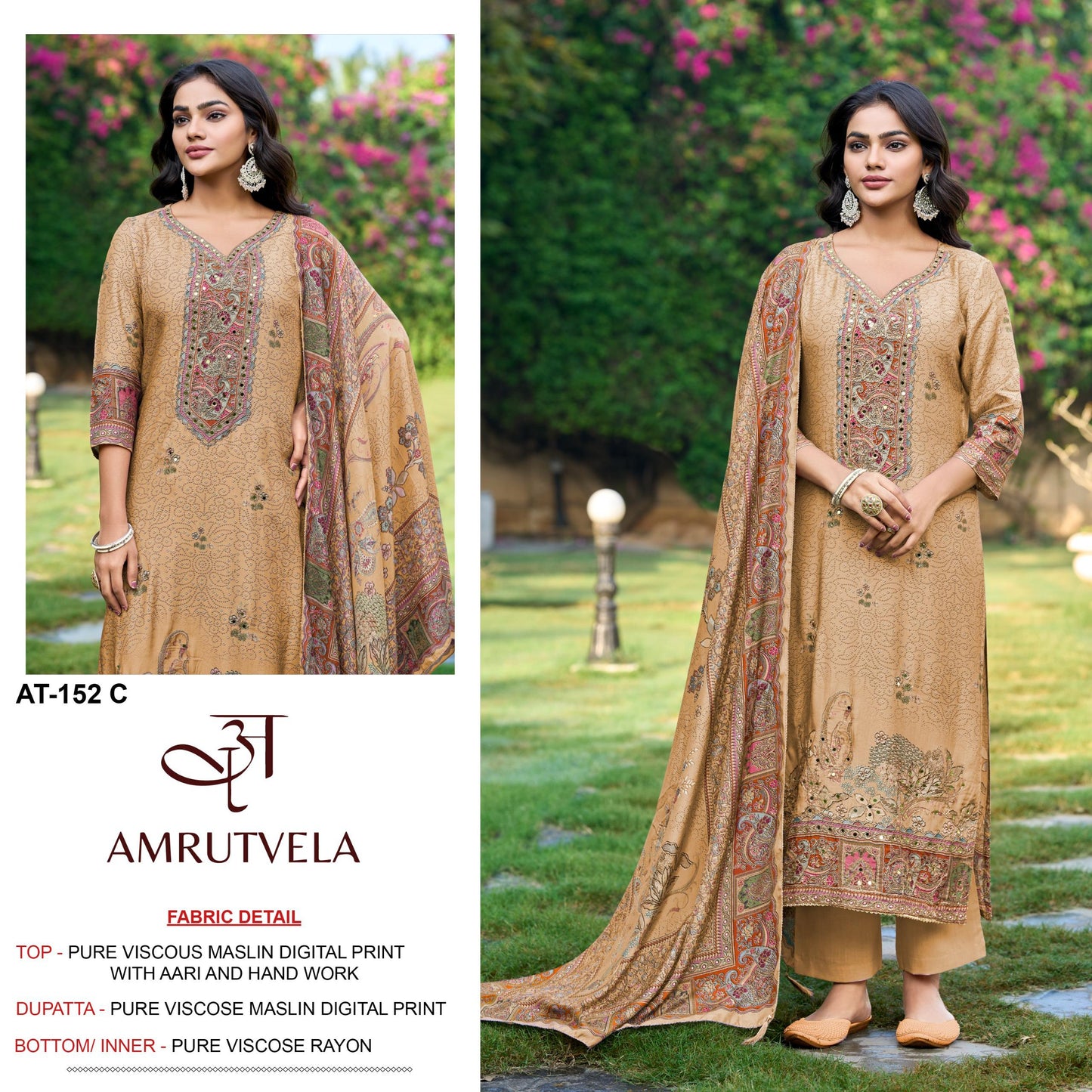 At-152-C Amrutvela Pure Viscose Pakistani Salwar Suits