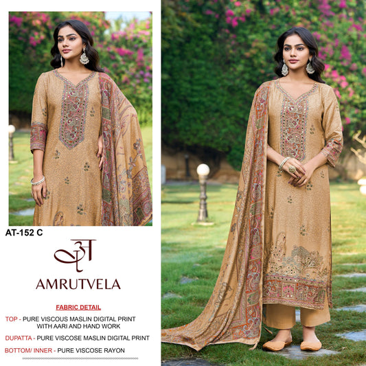At-152-C Amrutvela Pure Viscose Pakistani Salwar Suits