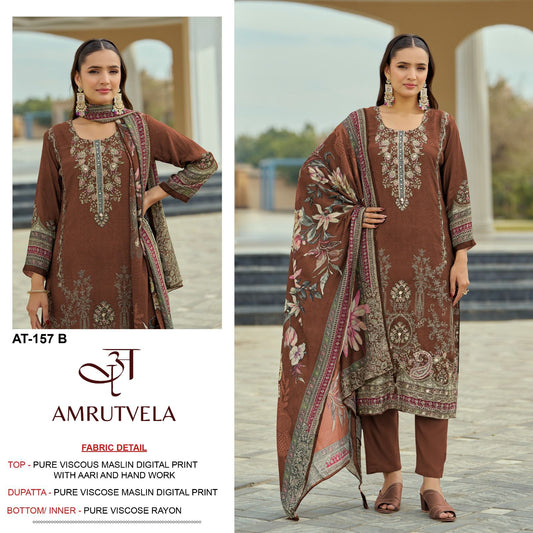 At-157-B Amrutvela Pure Viscose Pakistani Salwar Suits