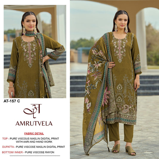 At-157-C Amrutvela Pure Viscose Pakistani Salwar Suits