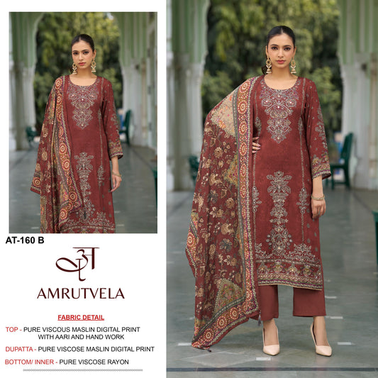 At-160-B Amrutvela Pure Viscose Pakistani Salwar Suits