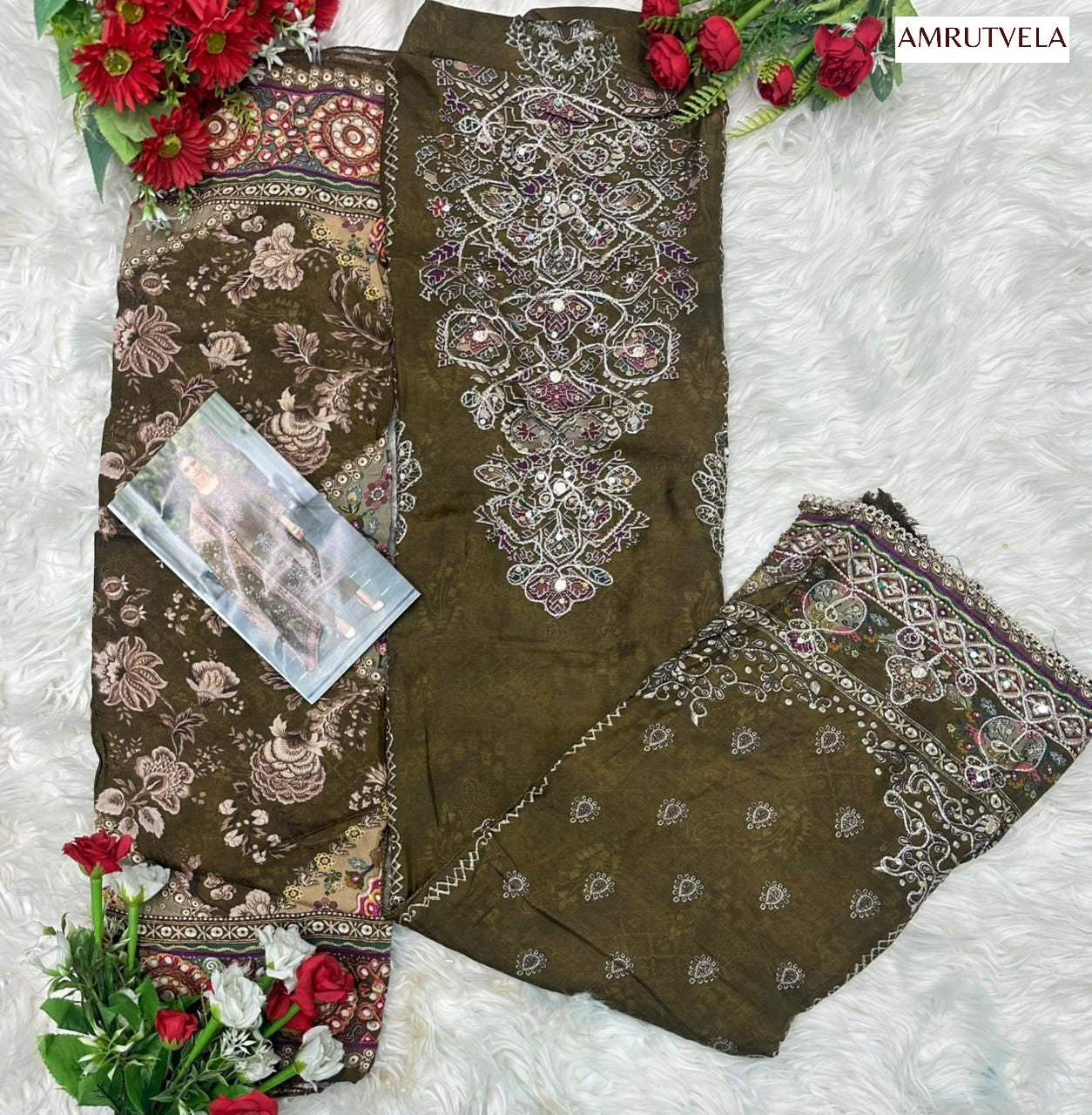 At-160-D Amrutvela Pure Viscose Pakistani Salwar Suits
