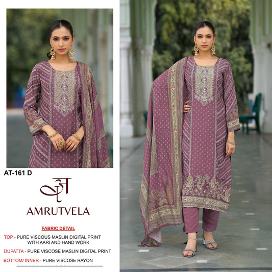 At-161-D Amrutvela Pure Viscose Pakistani Salwar Suits
