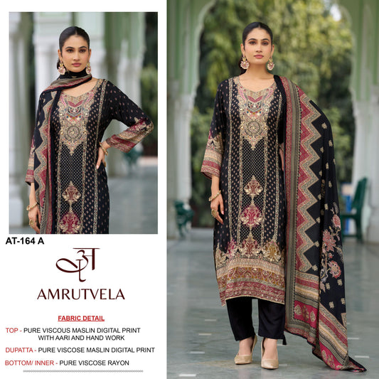 At-164-A Amrutvela Viscose Muslin Pakistani Salwar Suits