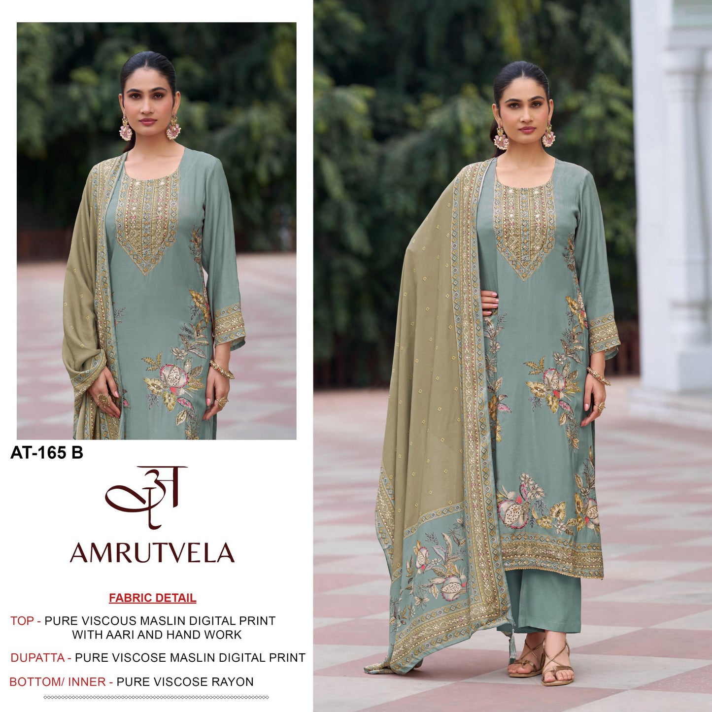 At-165-B Amrutvela Pure Viscose Pakistani Salwar Suits