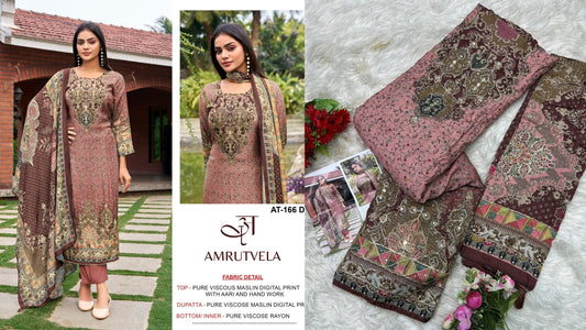 At-166-D Amrutvela Pure Viscose Pakistani Salwar Suits