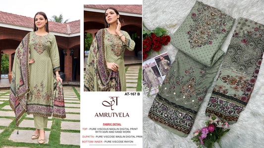 At-167-B Amrutvela Pure Viscose Pakistani Salwar Suits