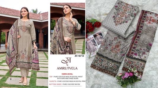 At-167-D Amrutvela Pure Viscose Pakistani Salwar Suits