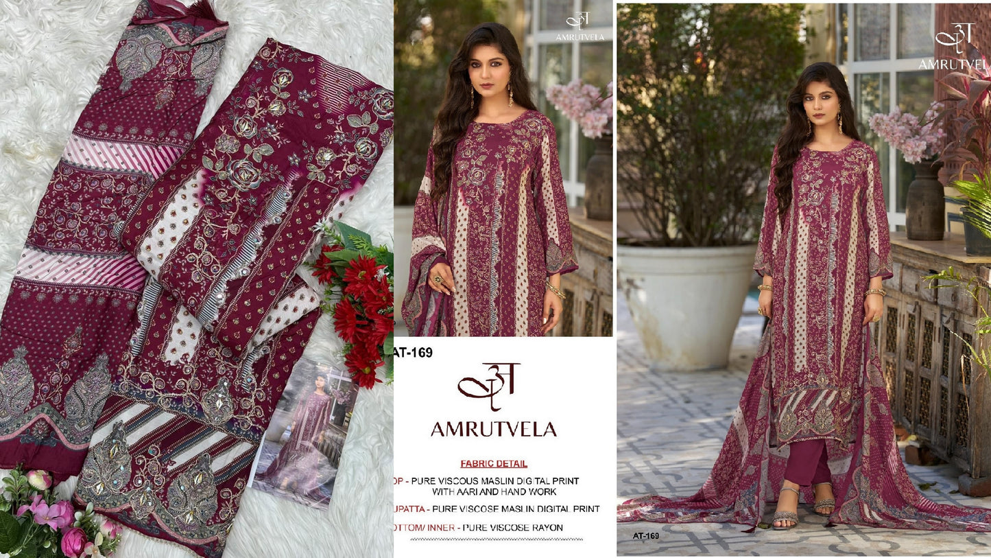 At-170-A Amrutvela Pure Viscose Pakistani Salwar Suits