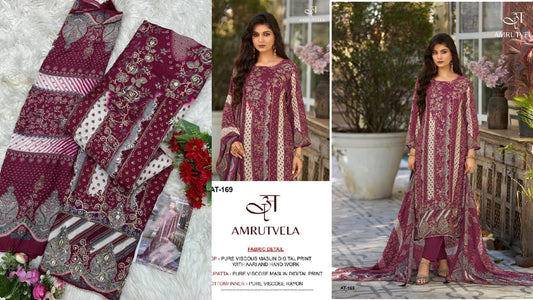 At-170-A Amrutvela Pure Viscose Pakistani Salwar Suits