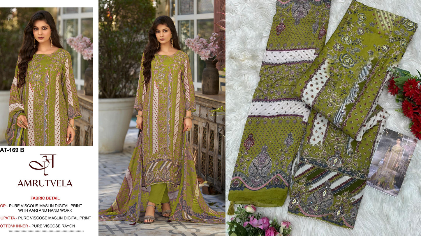 At-170-B Amrutvela Pure Viscose Pakistani Salwar Suits