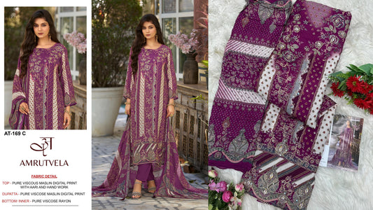 At-170-C Amrutvela Pure Viscose Pakistani Salwar Suits