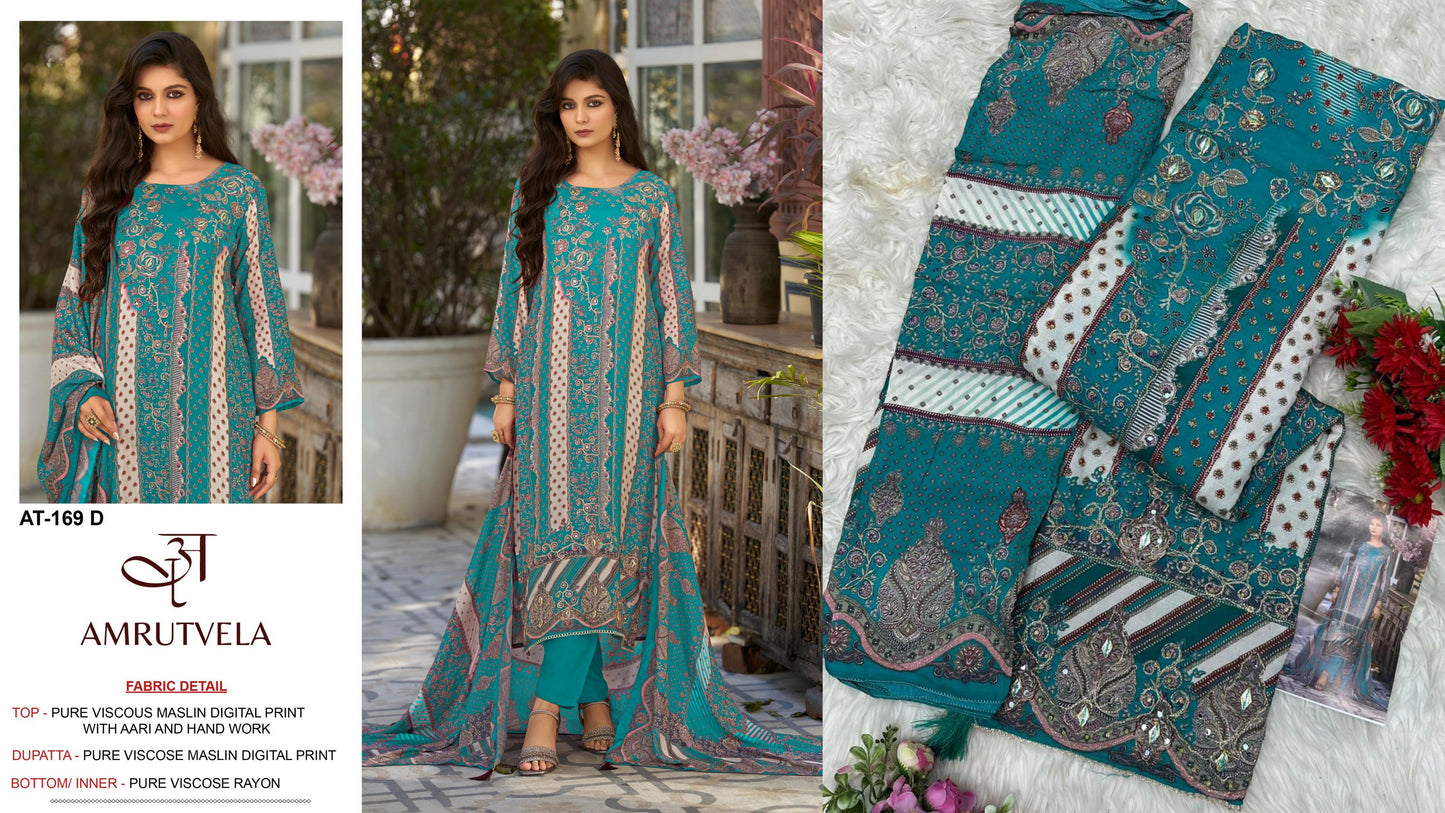 At-170-D Amrutvela Pure Viscose Pakistani Salwar Suits