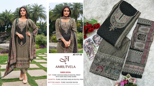 At-171-B Amrutvela Pure Viscose Pakistani Salwar Suits