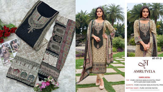 At-171-D Amrutvela Pure Viscose Pakistani Salwar Suits