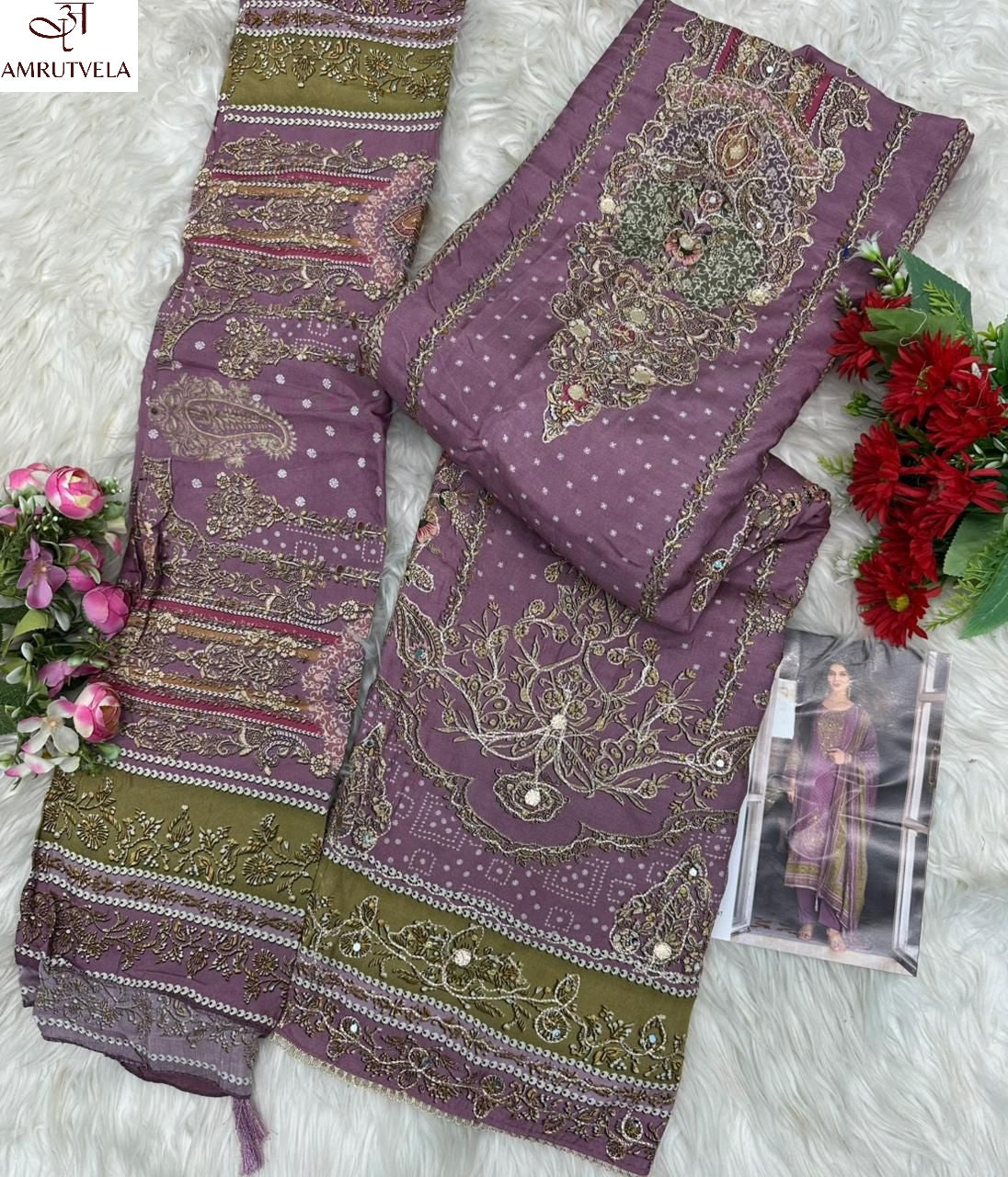 At-173-A Amrutvela Pure Viscose Pakistani Salwar Suits