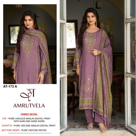 At-173-A Amrutvela Pure Viscose Pakistani Salwar Suits