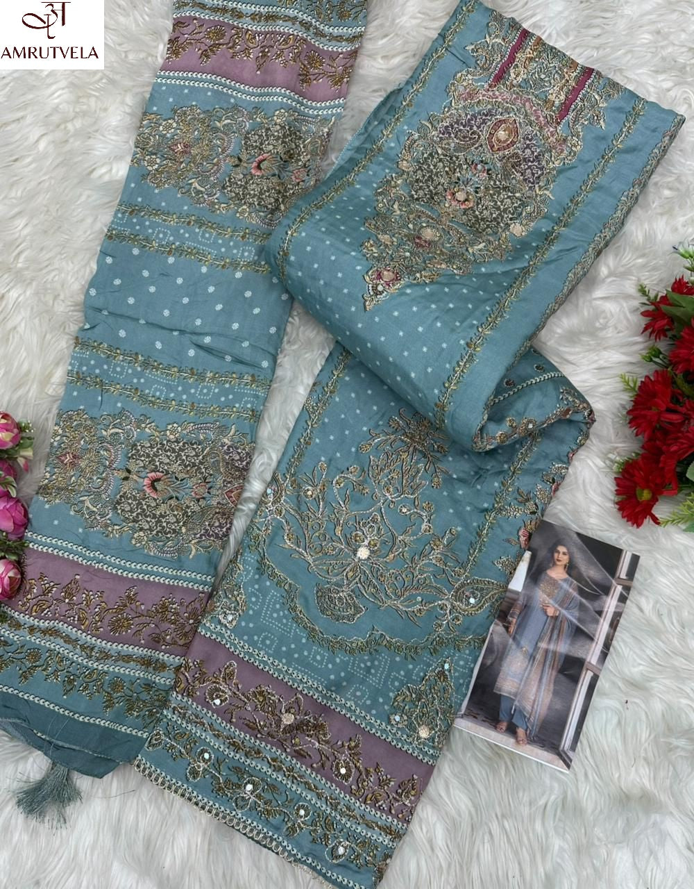 At-173-B Amrutvela Pure Viscose Pakistani Salwar Suits
