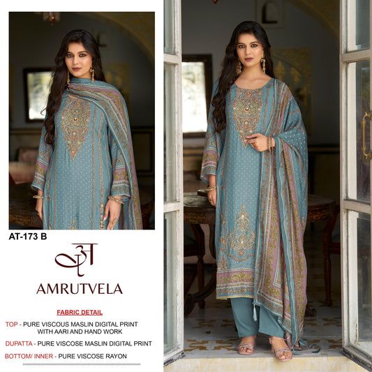 At-173-B Amrutvela Pure Viscose Pakistani Salwar Suits