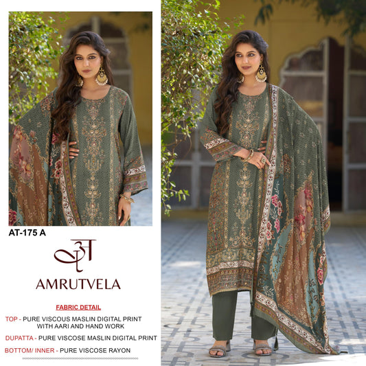 At-175-A Amrutvela Pure Viscose Pakistani Salwar Suits