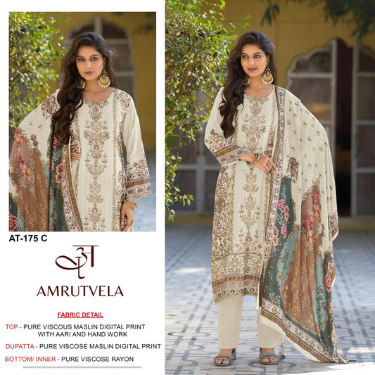At-175-C Amrutvela Pure Viscose Pakistani Salwar Suits