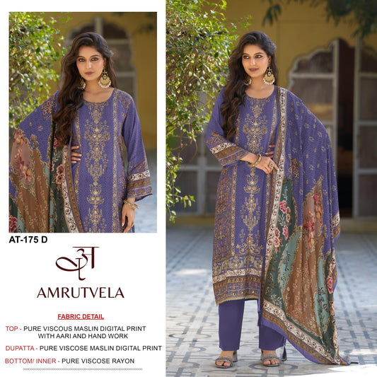 At-175-D Amrutvela Pure Viscose Pakistani Salwar Suits