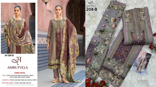 At-208-B Amrutvela Viscose Muslin Pakistani Salwar Suits