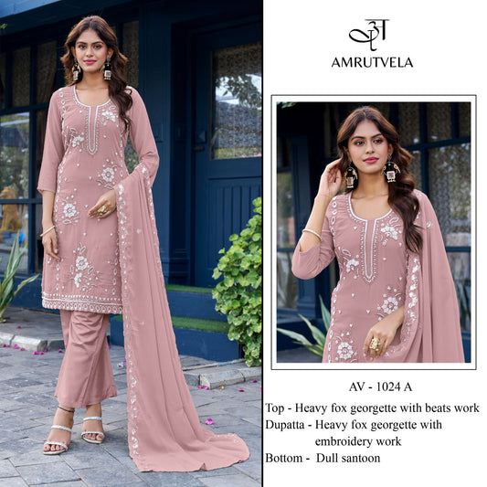 Av-1024-A Amrutvela Heavy Georgette Pakistani Salwar Suits