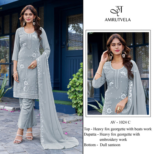 Av-1024-C Amrutvela Heavy Georgette Pakistani Salwar Suits