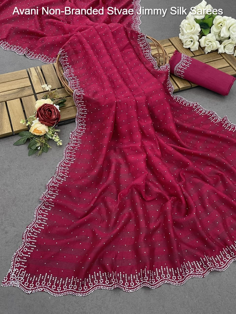 Avani Non-Branded Stvae Jimmy Silk Sarees