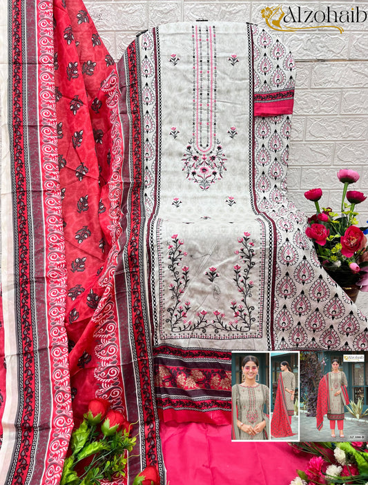 Az-1080-B Sarra Vol-1 Al Zohaib Printed Karachi Unstitched Suits