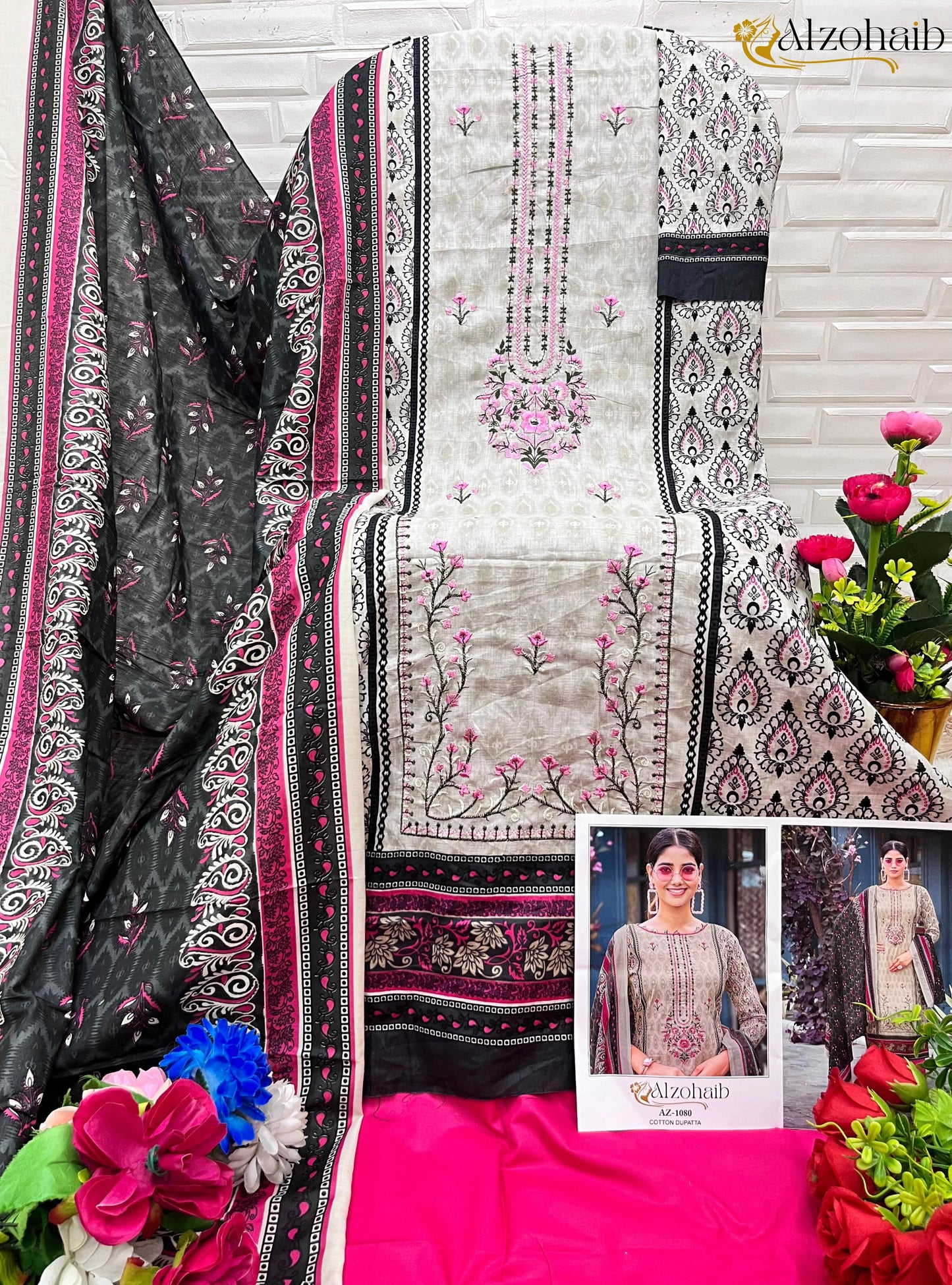 Az-1080 Al Zohaib Cotton Pakistani Salwar Suits