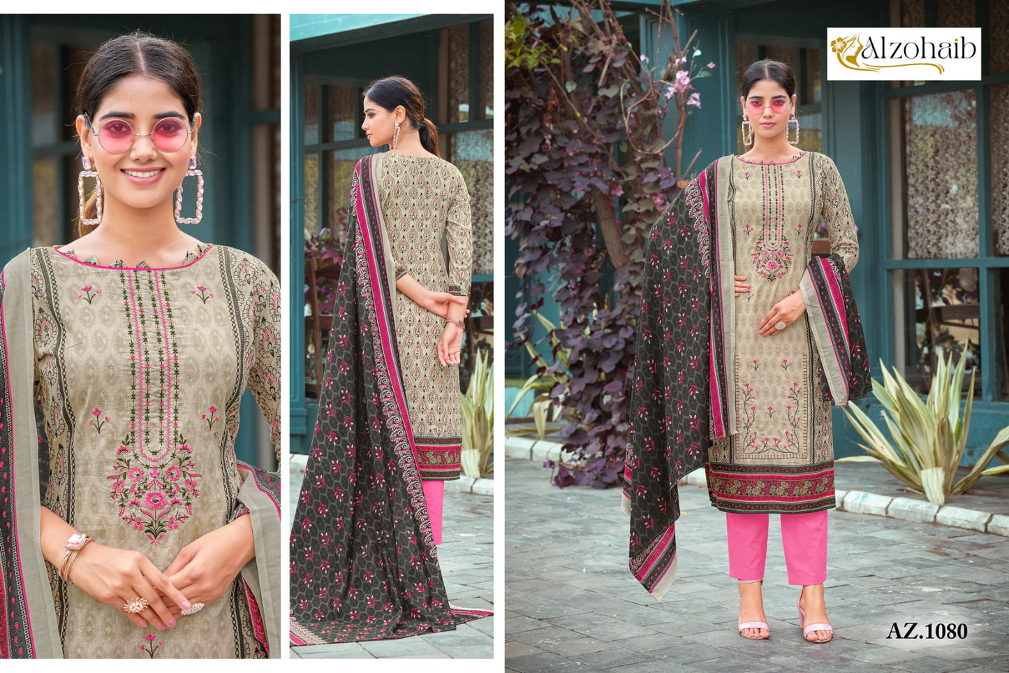 Az-1080 Al Zohaib Cotton Pakistani Salwar Suits