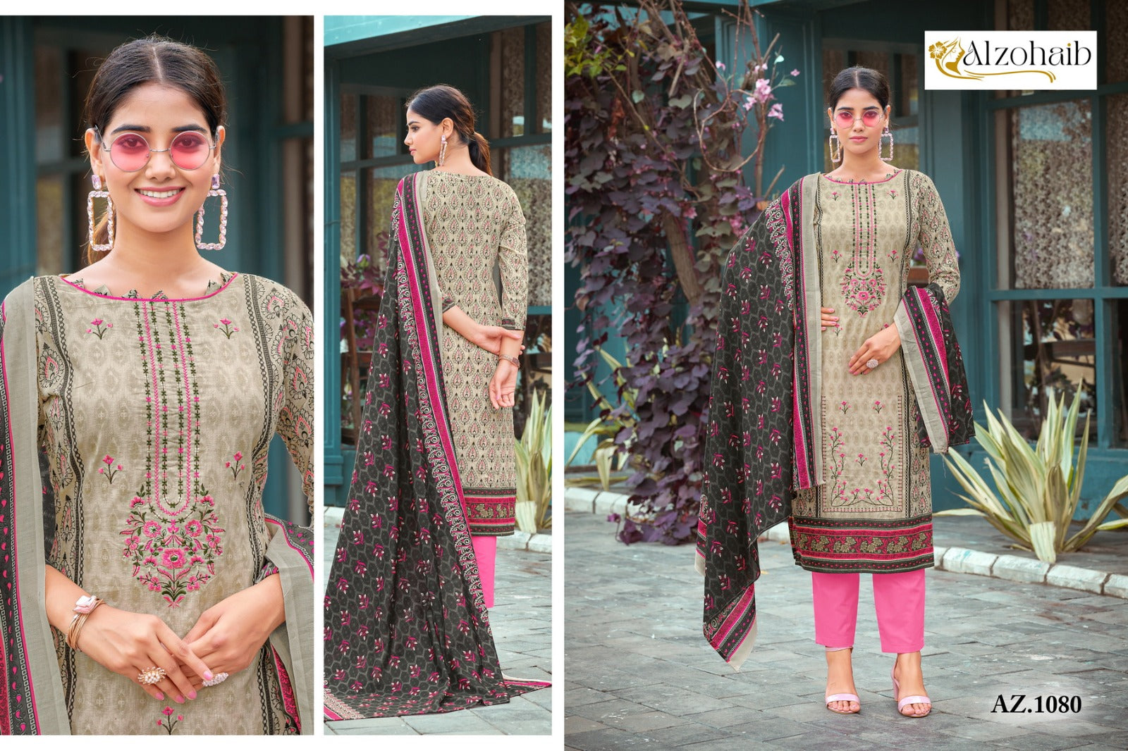 Az-1080 Al Zohaib Cotton Pakistani Salwar Suits