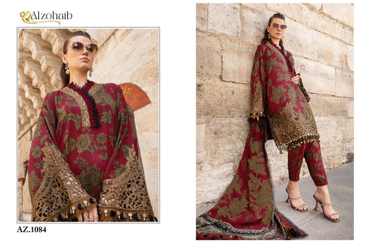 Az-1084 Al Zohaib Cotton Pakistani Patch Suits