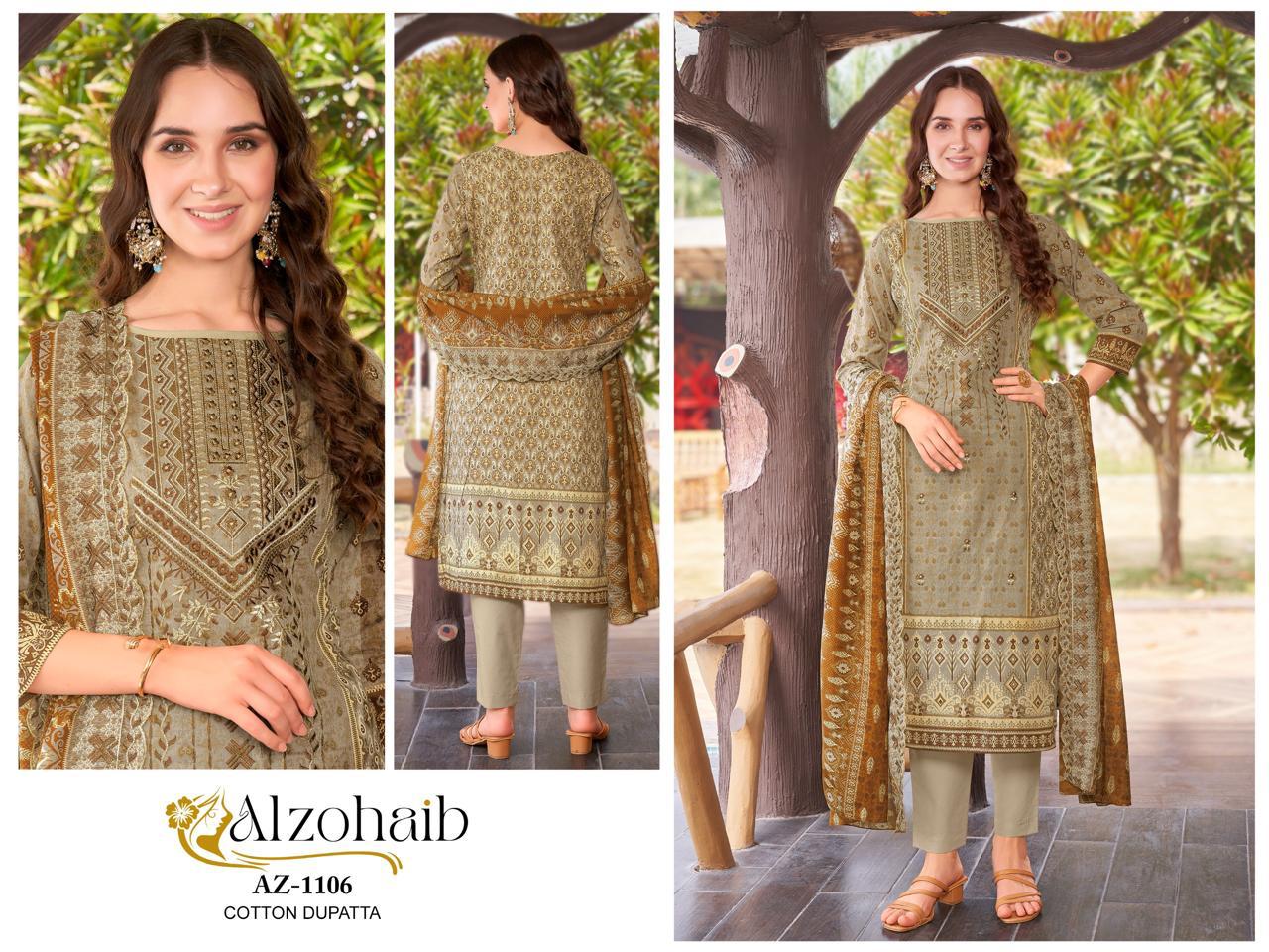 Az-1106 Al Zohaib Emboridery Pakistani Salwar Suits