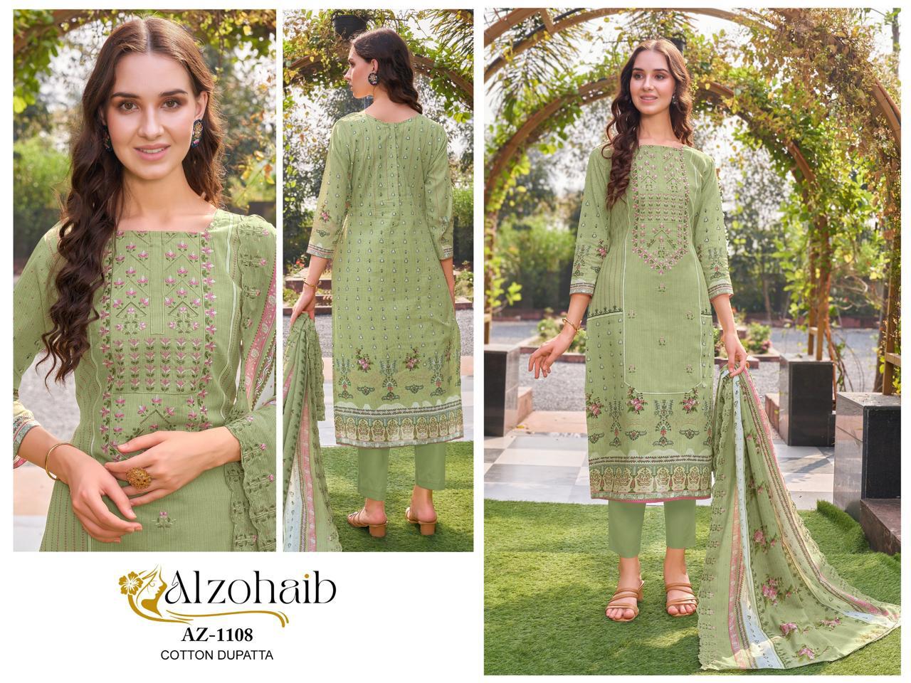 Az-1108 Al Zohaib Emboridery Pakistani Salwar Suits