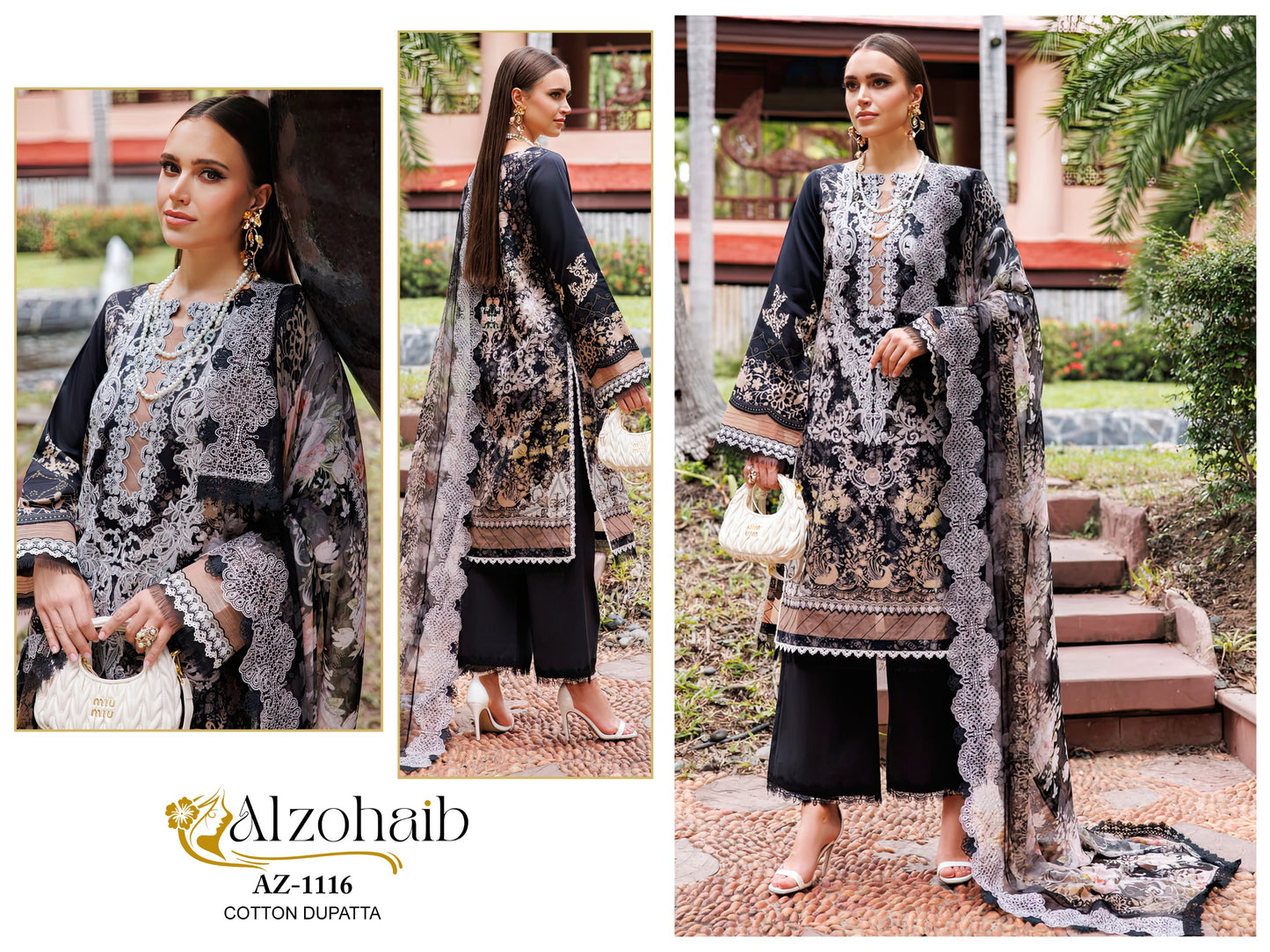 Az-1116 Al Zohaib Print Pakistani Salwar Suits