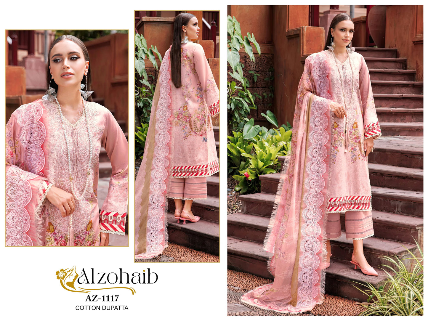 Az-1117 M Basic Al Zohaib Print Pakistani Salwar Suits