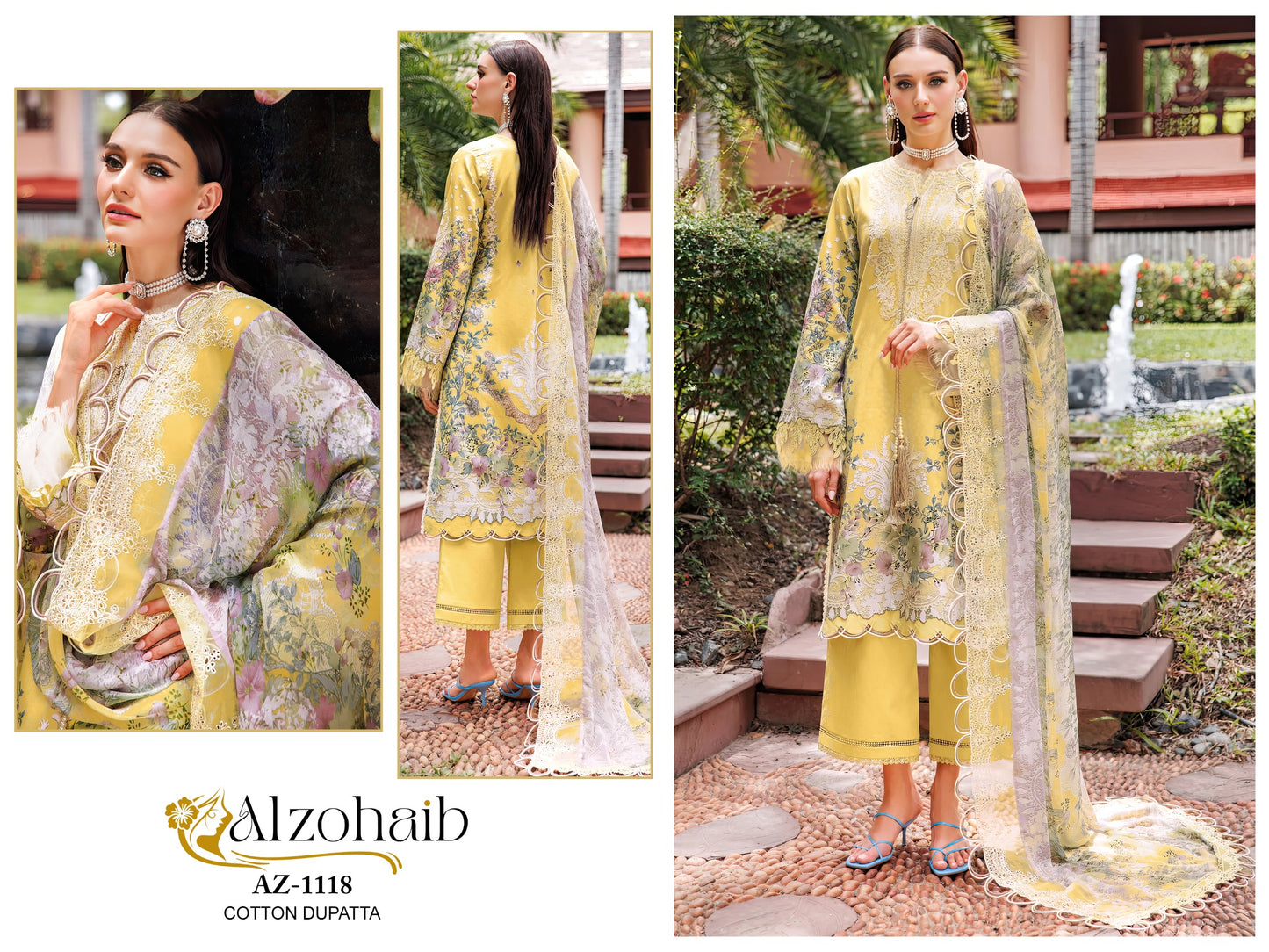 Az-1118 M Basic Al Zohaib Print Pakistani Salwar Suits