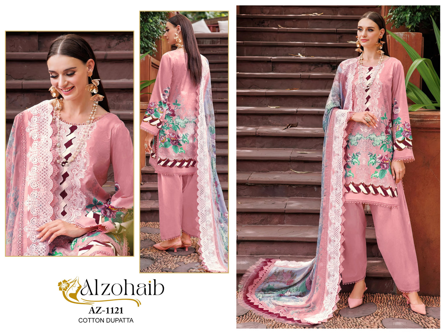 Az-1121 Al Zohaib Print Pakistani Salwar Suits