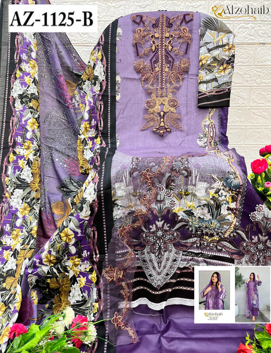 Az-1125 B Al Zohaib Print Pakistani Salwar Suits