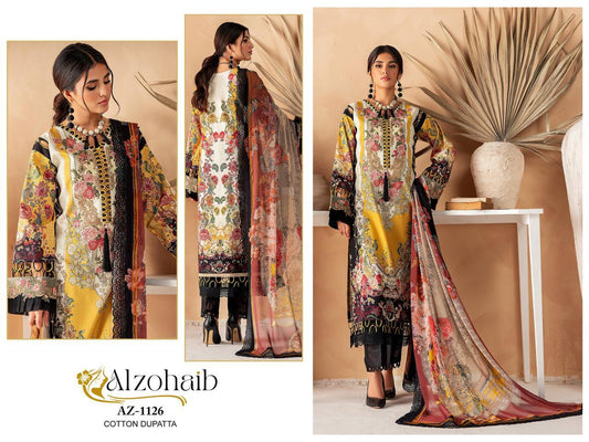 Az-1126 Al Zohaib Emroidery Pakistani Patch Suits