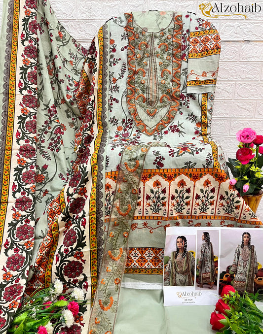 Az-1129 Al Zohaib Print Pakistani Salwar Suits