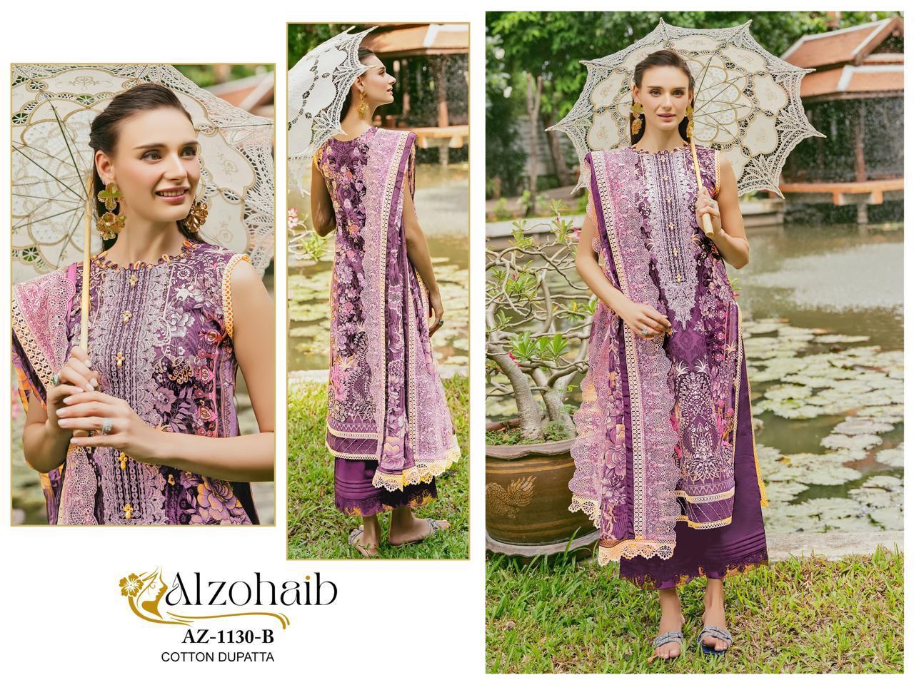 Az-1130B Al Zohaib Print Pakistani Salwar Suits