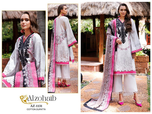 Az-1131 Al Zohaib Printed Pakistani Patch Suits